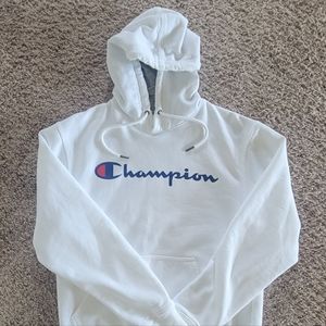 Mens White Champion Brand Sweatshirt
